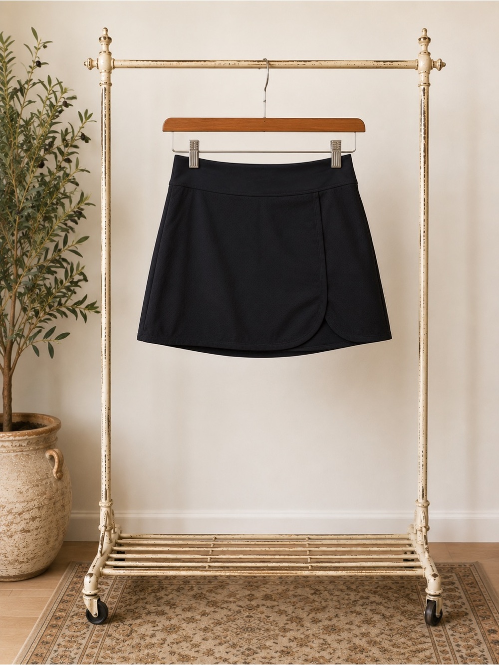 Callaway Black Women's Golf Skort with Overlap Hem